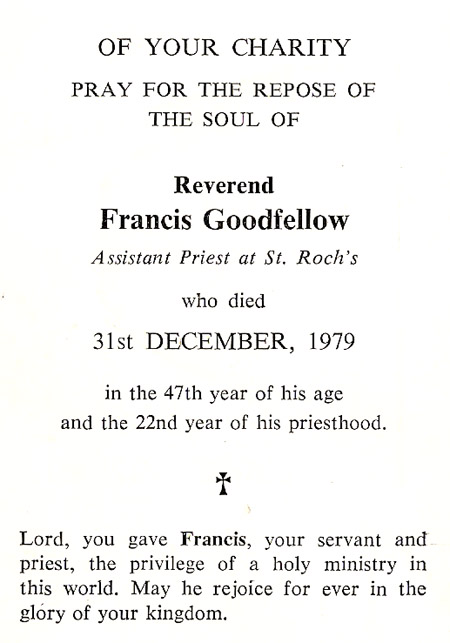 please pray for the soul of Father Goodfellow