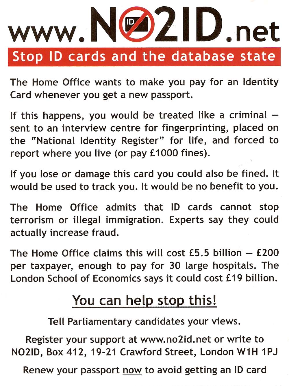 stop ID cards